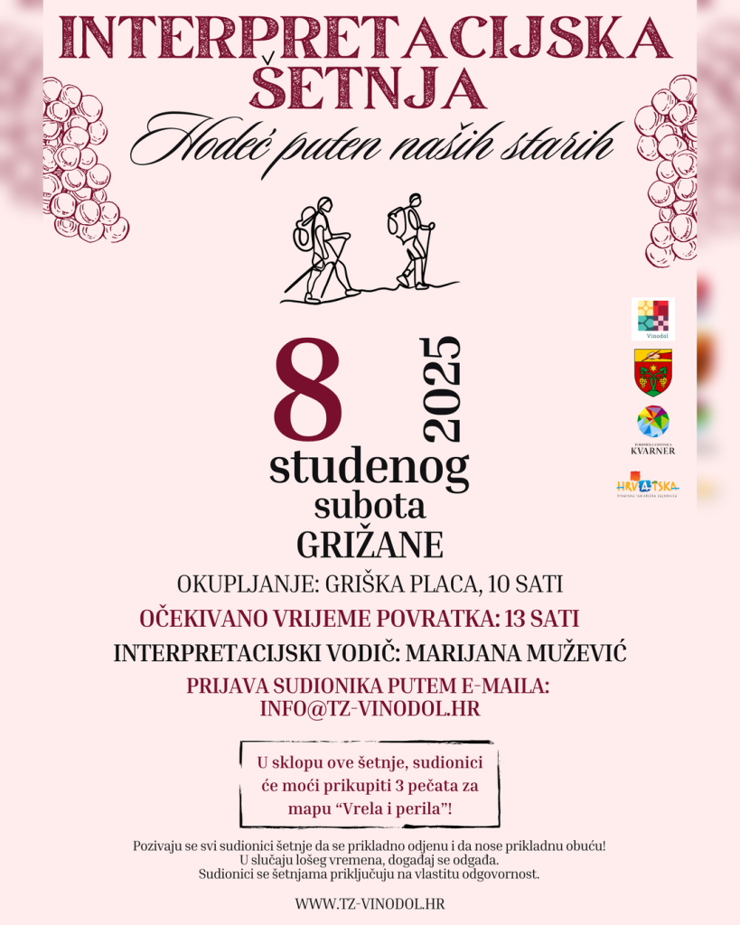 MARTINJA, GRIŽANE: Interpretacijska šetnja „Hodeć puten naših starih“ 1 Interpretacijska setnja Martinja
