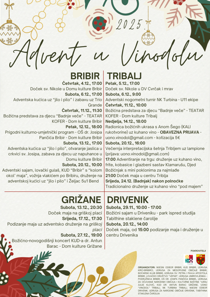 ADVENT U VINODOLU 2025. – Blagdanska čarolija u Bribiru, Triblju, Grižanima i Driveniku 1 66957