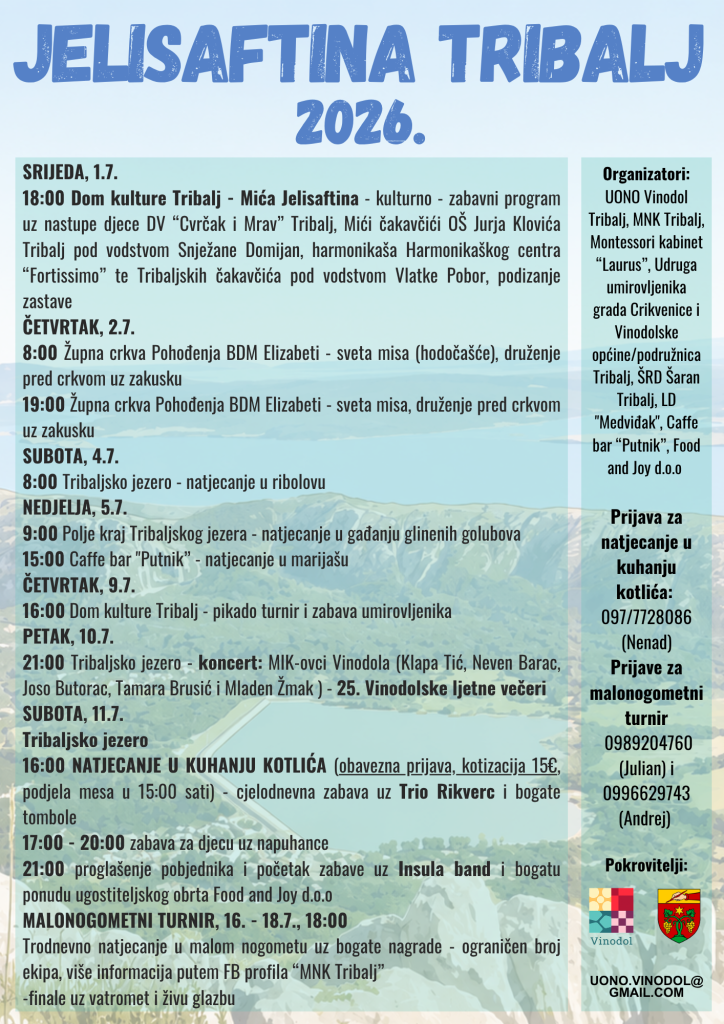 Jelisaftina 2026. – Tribalj 1 Jelisaftina 2026 2