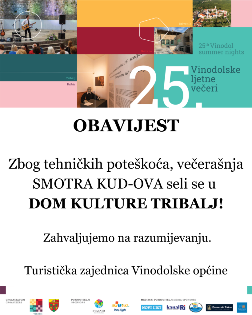 OBAVIJEST Predstava planirana